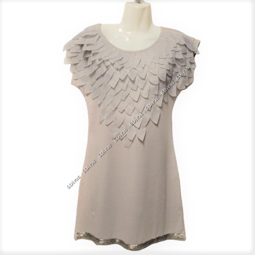Cotton Dress, Grey Dress-  Size S, Size M - NEW